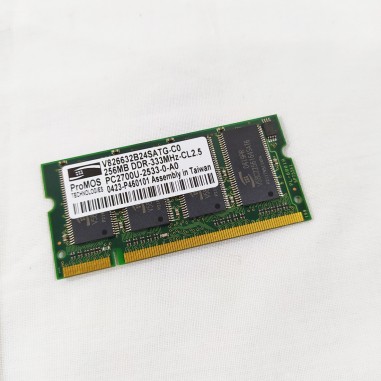 RAM obsoleta - PC2700U - SODIMM DDR333 256Mb