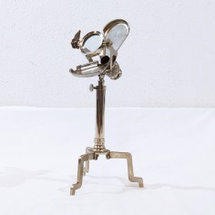 Cannochiale tascabile con piedistallo in acciaio anni 20/30 2