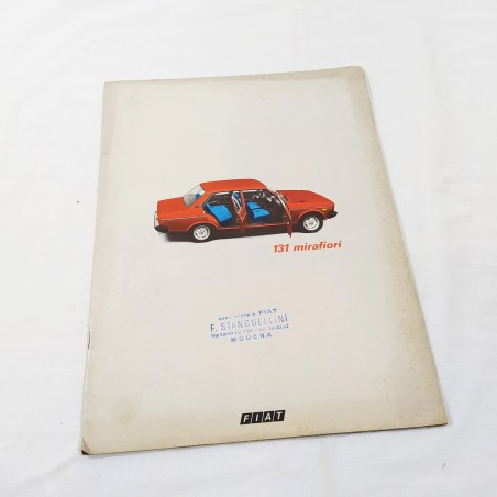FIAT 131 mirafiori, brochure 12 pagine motore 1600. Stampato 4381