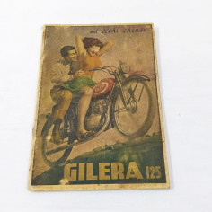 GILERA 125 Motoloeggera Libretto uso manutenzione 1950 copertina BOCCASILE