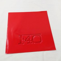 FERRARI poster 4 pagine F40 parzialmente incollato per umidità