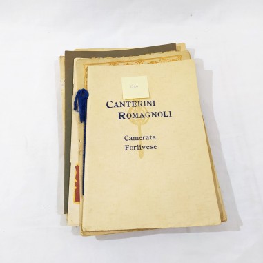 Lotto di libri su canti popolari romagnoli, ventennio e ROMOLO GESSI di Zavatti