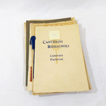 Lotto di libri su canti popolari romagnoli, ventennio e ROMOLO GESSI di Zavatti