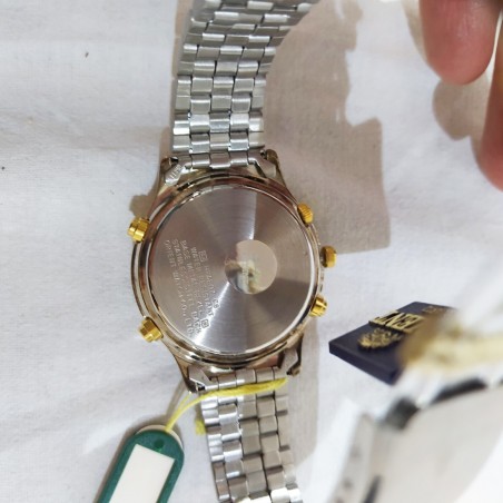 Orologio ORIENT cronografo in acciaio dorato mov. quarzo inusato