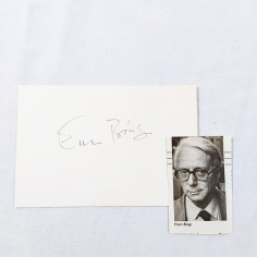 ENZO BIAGI autografo su cartoncino bianco