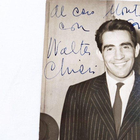 WALTER CHIARI fotografia No cartolina originale con autografo e dedica originali