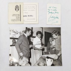GAETANO SCIREA Autografo + foto + tessera Juventus club e varie firme