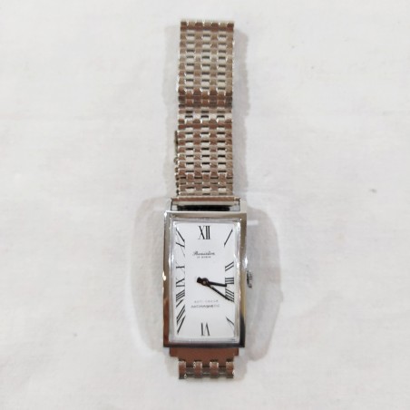 ROVISTON orologio rettangolare acciaio anni 80/90 inusato