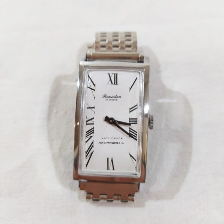 ROVISTON orologio rettangolare acciaio anni 80/90 inusato