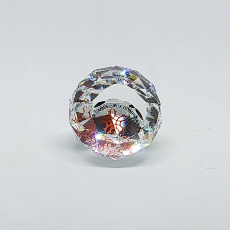 Cristallo Swarovski fermacarte OLYMPIC CALGARY 88 - 2 chips