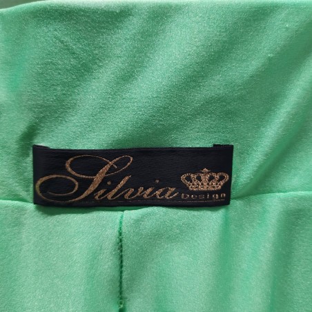 Abito da ballo latino americano, due pezzi, verde tg S
