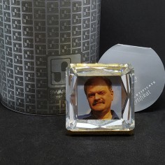 Cristallo Swarovski porta ritratti dorato 7506 060 001 integro