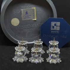 Cristallo Swarovski set 6 candelieri segnaposto integri Art. 7600 131 000 2