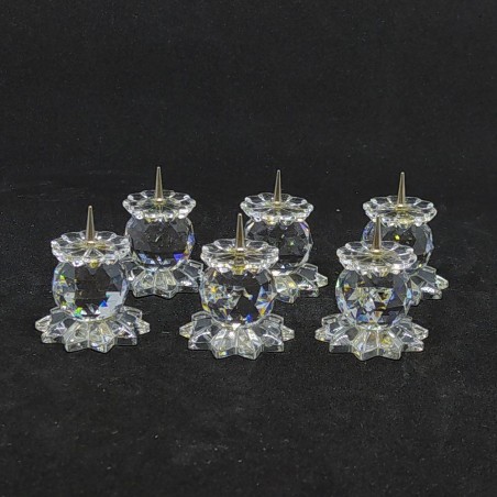 Cristallo Swarovski set 6 candelieri segnaposto integri Art. 7600 131 000