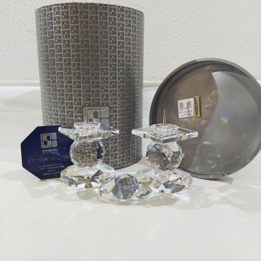 Cristallo Swarovski candeliere candle holder 7600 108 000 scatola e certificato