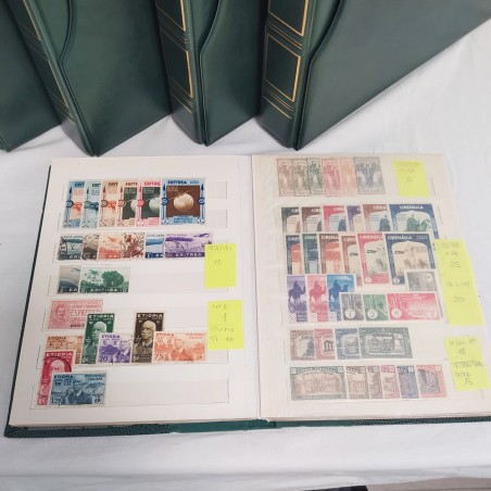 Colonie 4 album francobolli cpl Marini + classificatore inizio collezione