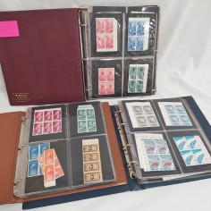Lotto di 3 album di francobolli quartine Repubblica Italiana