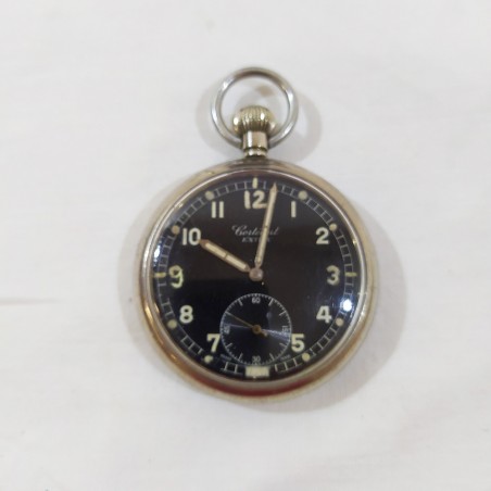 Orologio da tasca CORTEBERT EXTRA militare quadrante nero cassa 52 mm