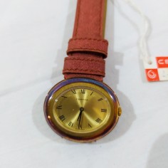 Orologio polso donna CERTINA cassa ovale in ottone e cinturino in pelle inusato 2