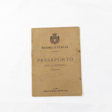 Passaporto per l'estero del Regno d'Italia