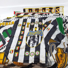 Lotto di 5 bandiere da stadio JUVENTUS anni 80