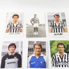 Lotto di 12 cartoline giocatori Juventus con autografi originali 2