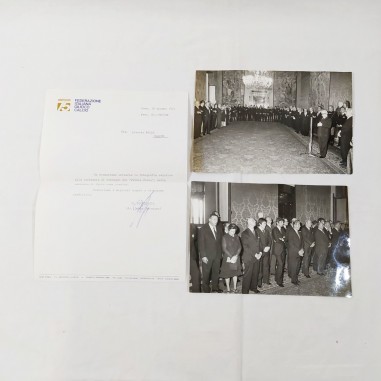 Lettera + 2 foto ad Alberto POZZO per il premio POZZO 1973