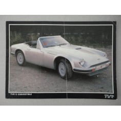 TVR S CONVERTIBLE BROCHURE AUTO INGLESE CARTONCINO SINGOLO - PIEGHE