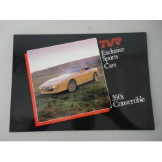 TVR EXCLUSIVE SPORTS CARS 350i CONVERTIBLE BROCHURE AUTO INGLESE 2 PAG. BUONO