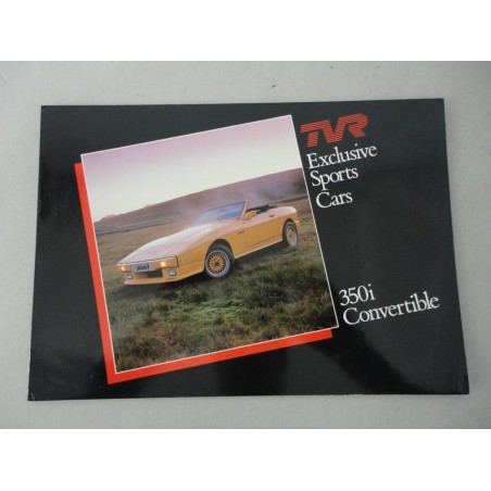 TVR EXCLUSIVE SPORTS CARS 350i CONVERTIBLE BROCHURE AUTO INGLESE 2 PAG. BUONO