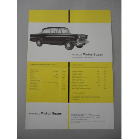 VAUXHALL LIBRETTO BROCHURE AUTO ITALIANO 2 PAG. TIBRO AL DRITTO E SEGNI A PENNA