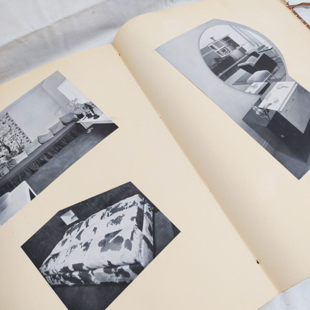 Album con numeosi ritagli di riviste di arredamento anni 50/60 BORROMEO