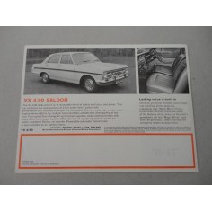 VAUXHALL VX 4/90 SL VIVA SALOON BROCHURE AUTO INGLESE 3 PAG. REF. VX1663/10/65 2