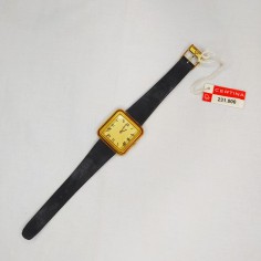 CERTINA orologio polso donna, cassa quadrata dorata inusato