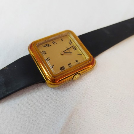 CERTINA orologio polso donna, cassa quadrata dorata inusato