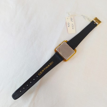 CERTINA orologio polso donna, cassa quadrata dorata inusato