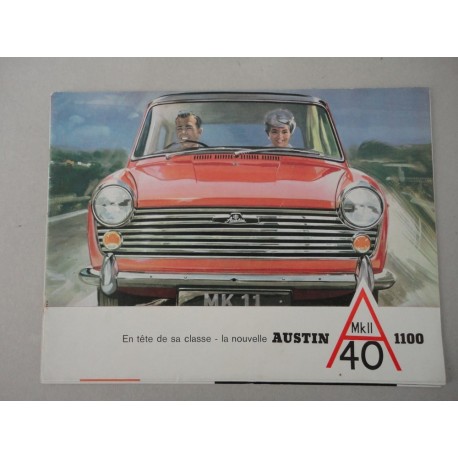 AUSTIN MK II 40 1100 BROCHURE AUTO FRANCESE 6 PAG. STACCATE REF. 2037/E