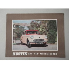 AUSTIN A90 SIX WESTMINSTER BROCHURE AUTO ITALIANO 2 PAG. N° 1153 COND. DISCRETE
