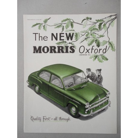 THE NEW MORRIS OXFORD SERIES II BROCHURE AUTO INGLESE 4 PAG. PUB. 88370 OTTIMO