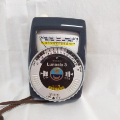 GOSSEN LUNASIX 3 esposimetro fotografico vintage con custodia 2