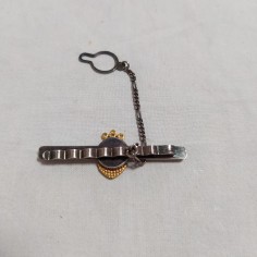 Fermacravatta in argento scudetto ITALIA CONI Azzurro smaltato 2