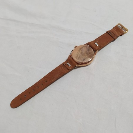 DIONIS cronografo orologio polso oro rosa anni 40 funzionante