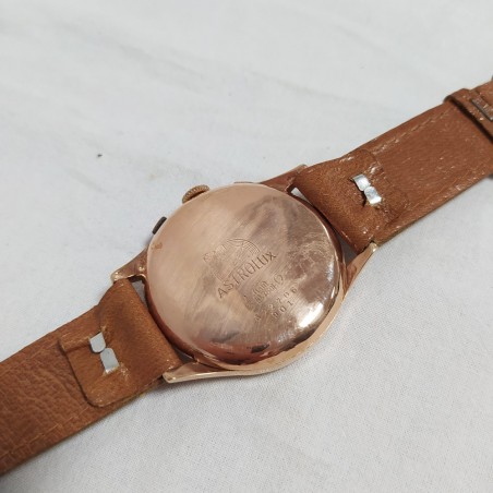 DIONIS cronografo orologio polso oro rosa anni 40 funzionante