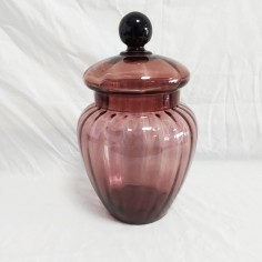 vaso porta biscotti in ceramica con tappo in legno, pareschi ceramiche di  laveno