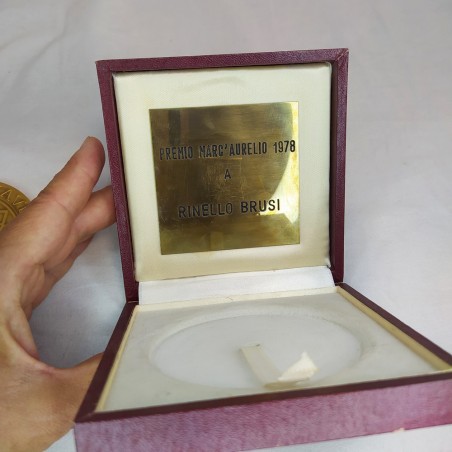 Medaglia uniface PREMIO MARC'AURELIO 1978 a RINELLO BRUSI