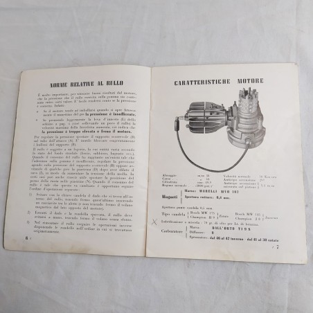 MINI MOTOR libretto istruzioni motore ausiliario per ciclo tardi anni 40