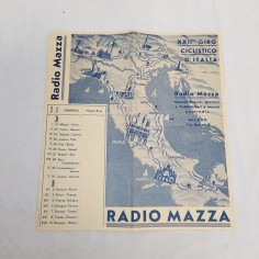 Opuscolo XXII Giro ciclistico d'Italia 1934 RADIO MAZZA 124x23 cm