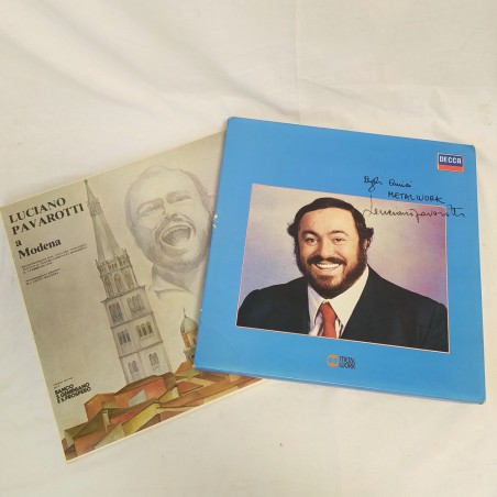 Cofanetto dischi vinile con autografo prestampato Luciano PAVAROTTI