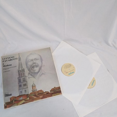 Cofanetto dischi vinile con autografo prestampato Luciano PAVAROTTI