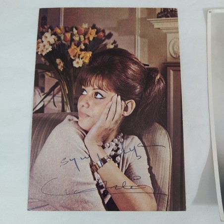 Lotto di 5 fotografie di attrici con autografi originali anni 60/70